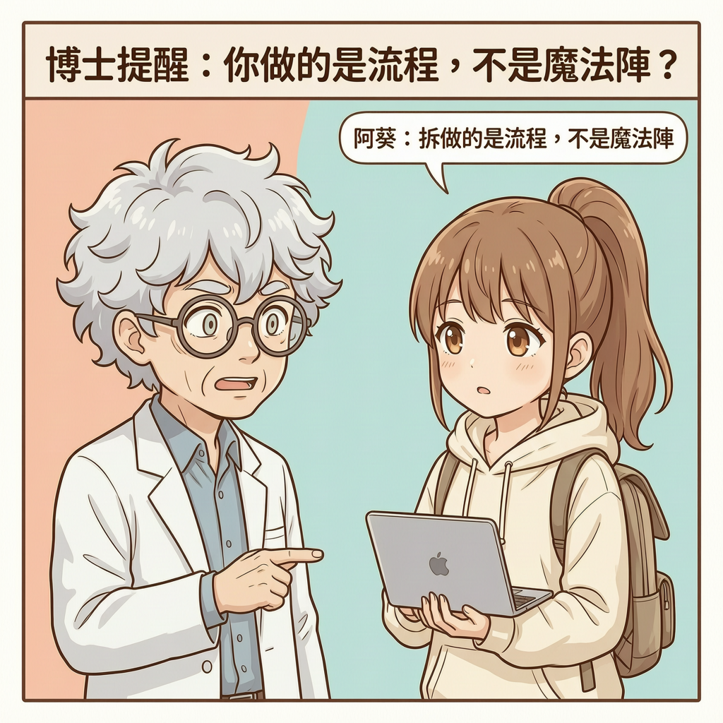 博士 / 阿葵｜博士提醒：你做的是流程，不是魔法陣