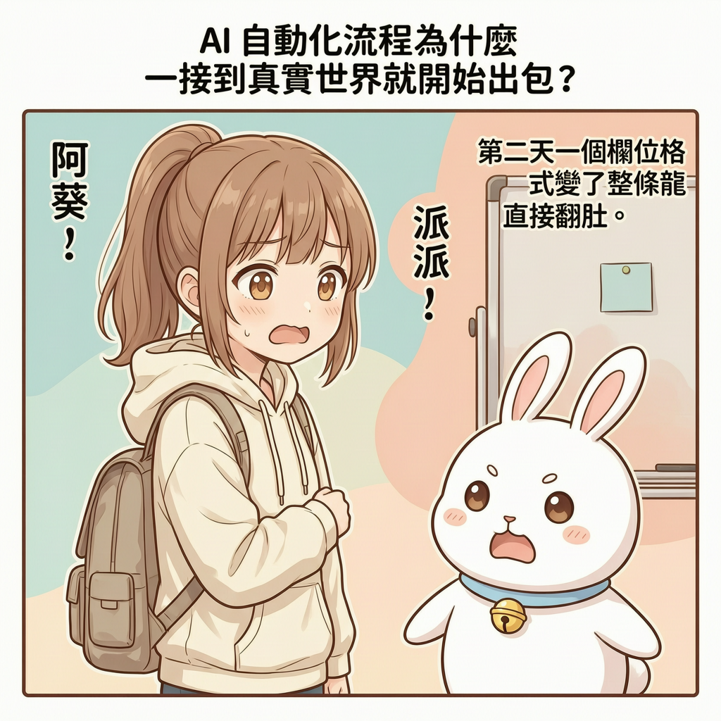 阿葵 / 派派｜第二天一個欄位格式變了，整條龍直接翻肚