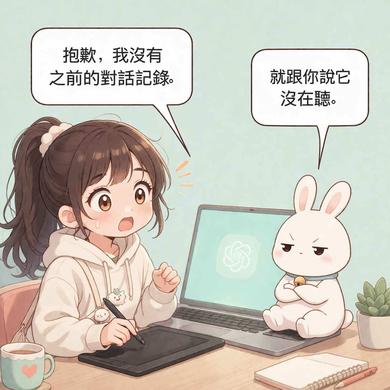 AI 工具號稱「會記住你」，結果隔天問我叫什麼名字？ 第2格 放大情緒