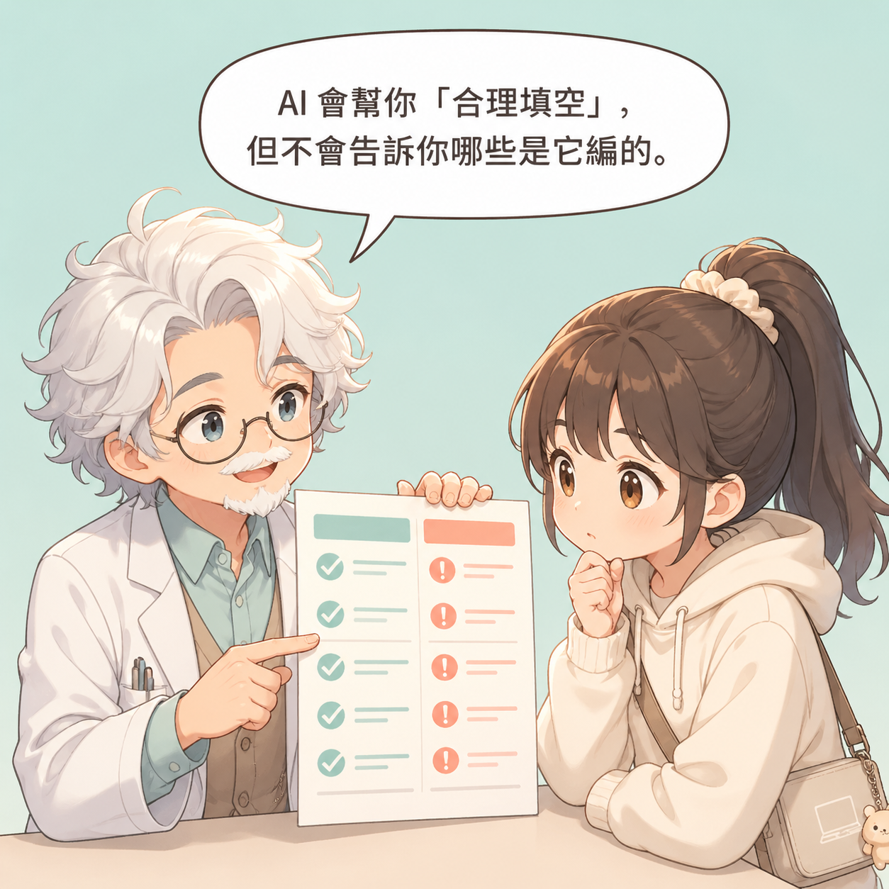 AI 把三份履歷合成一份，結果多出一個虛構的工作經歷？ 第3格 點破問題