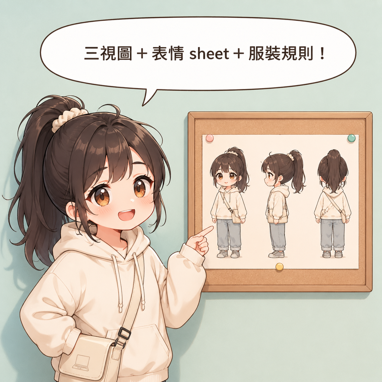 幫漫畫角色換衣服，AI 每次都長不一樣？三招固定他 第4格 收尾