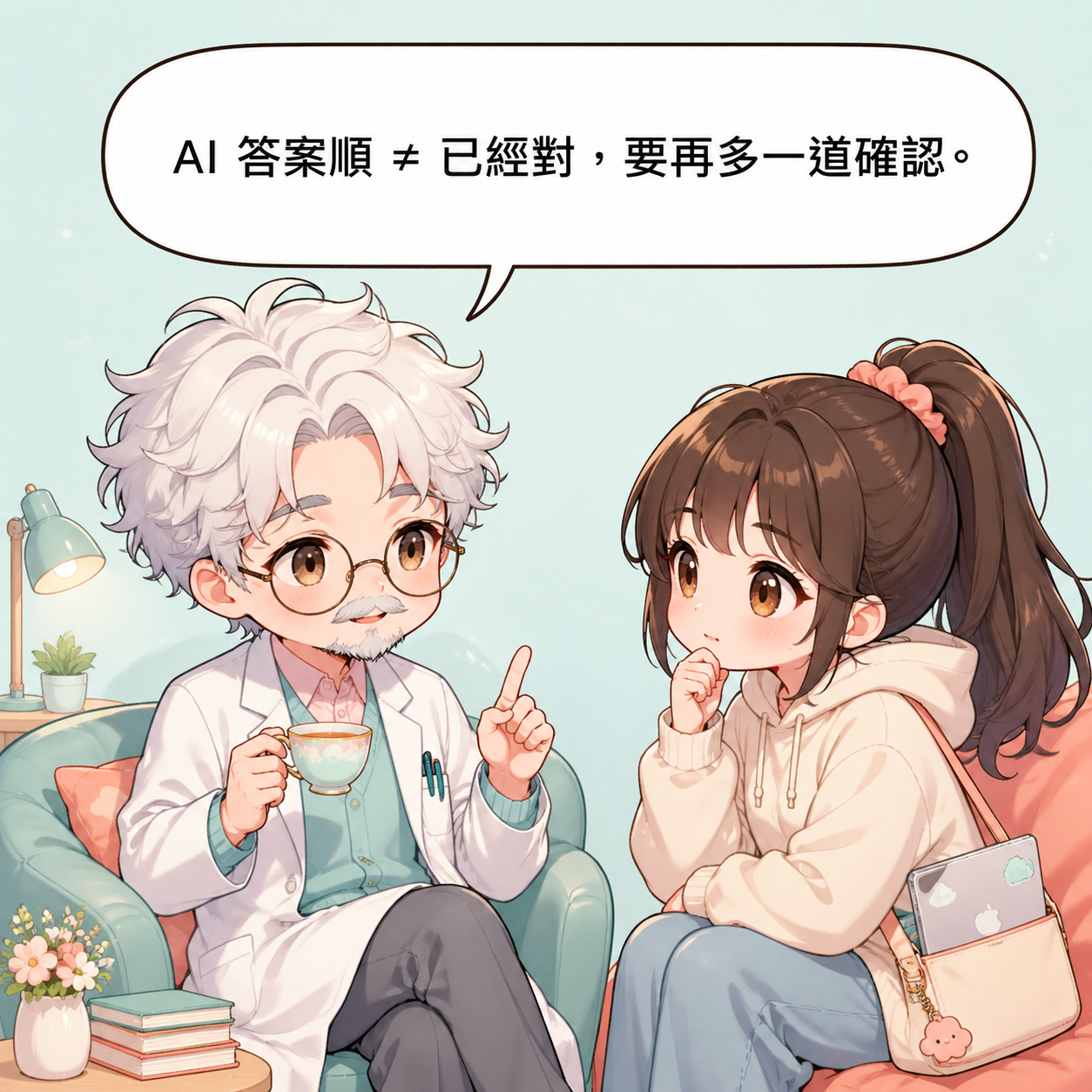 AI 答案看起來很完整，你直接拿去用會出什麼事？ 第3格 點破問題
