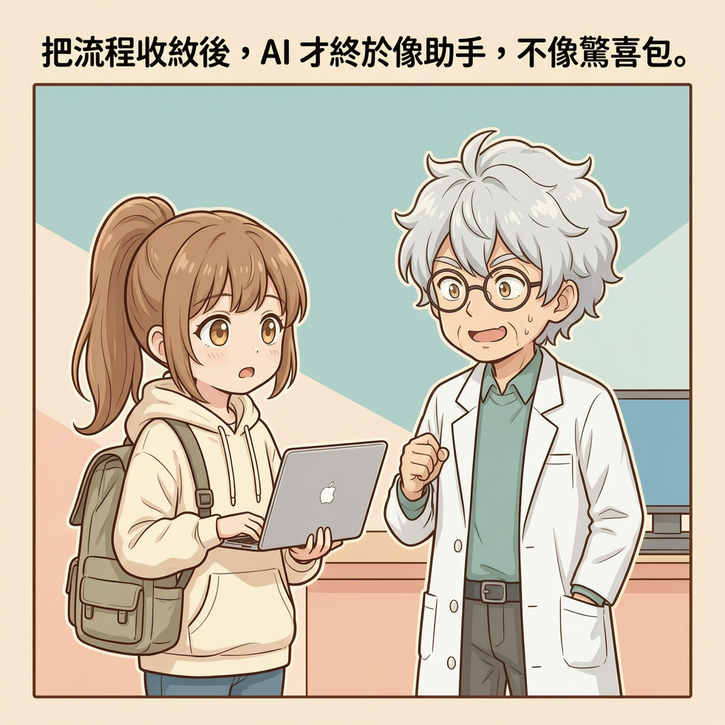 阿葵 / 博士｜把流程收斂後，AI 才終於像助手，不像驚喜包