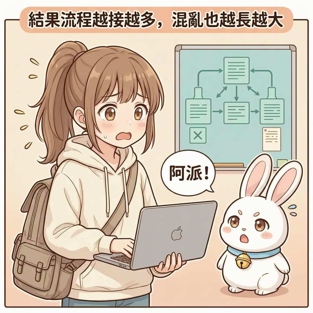 阿葵 / 派派｜結果流程越接越多，混亂也越長越大