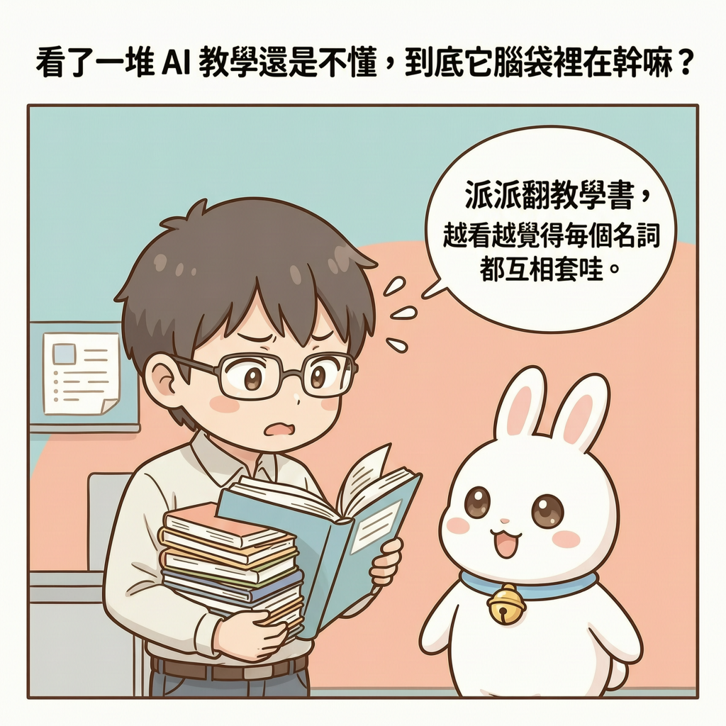 小白 / 派派｜派派翻教學書，越看越覺得每個名詞都互相套娃