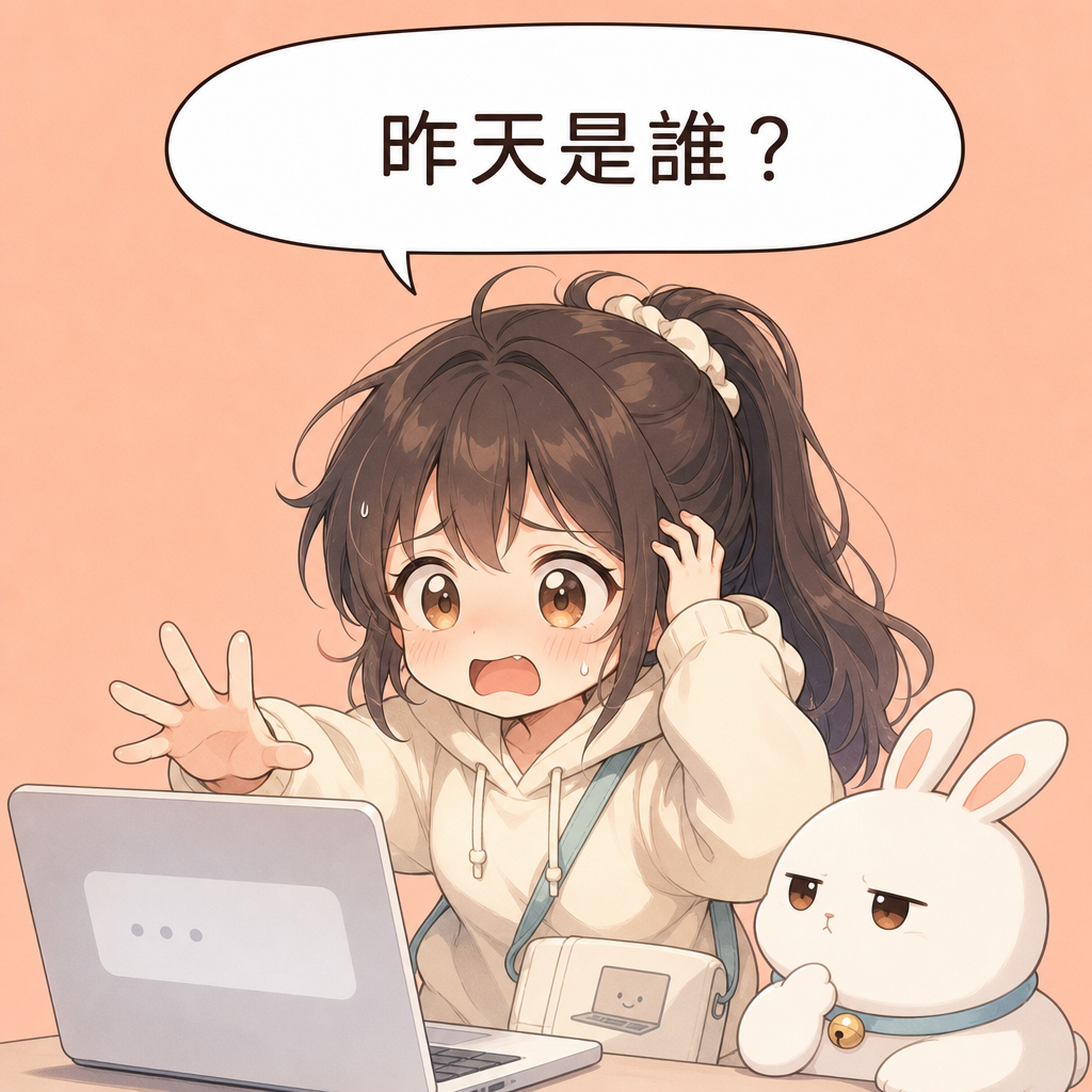 為什麼 AI 換個聊天就失憶，資料一多還翻不到下一頁？ 第2格 放大情緒
