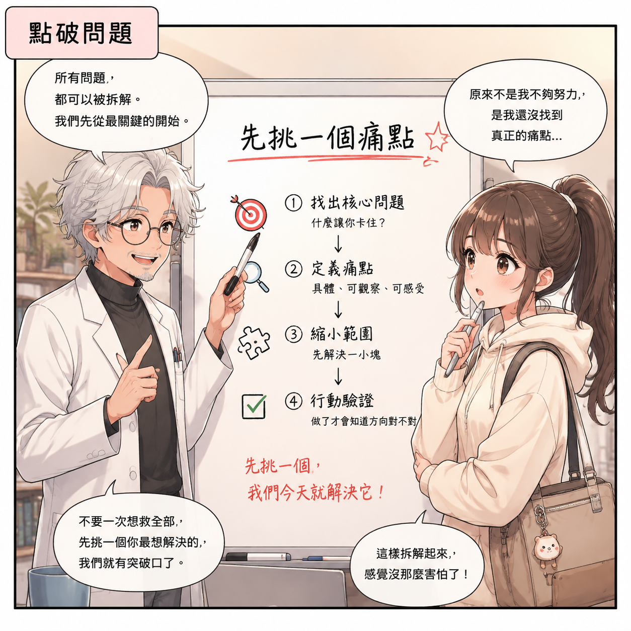 銀行和會計軟體都在推 AI 助手，小公司第一步該丟給它什麼事？ 第3格 點破問題