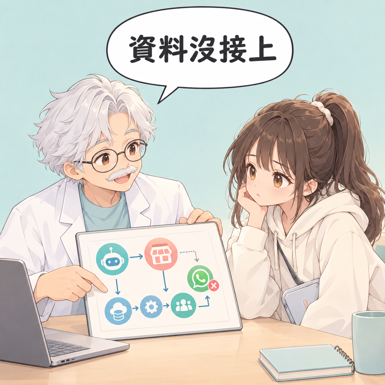 AI 小幫手(代理人)都會自己賣自己了，為什麼店裡 WhatsApp 接單還是卡住？ 第3格 點破問題